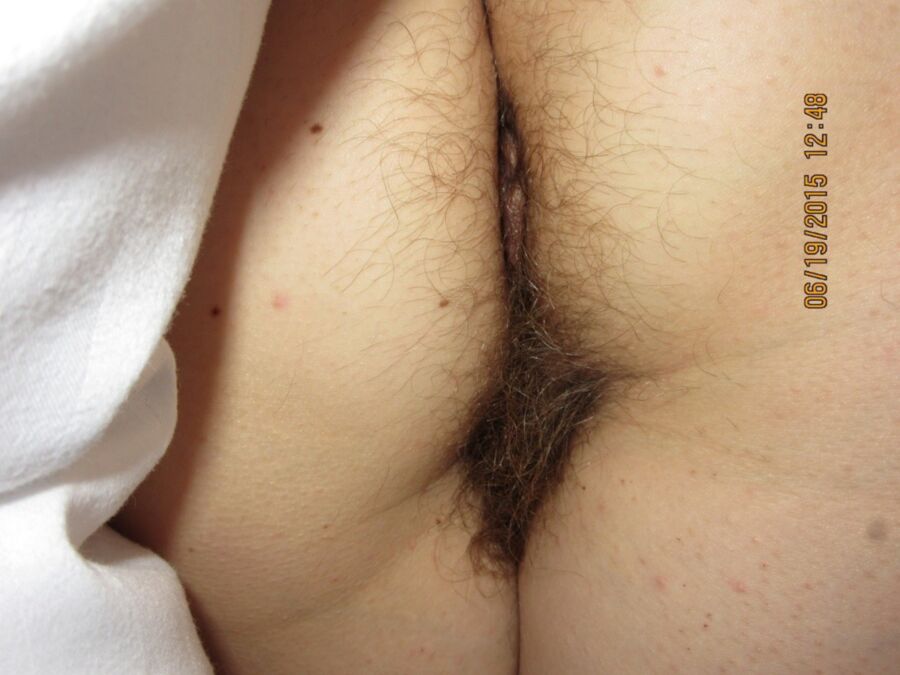 Free porn pics of My wifes hairy ass. 8 of 12 pics