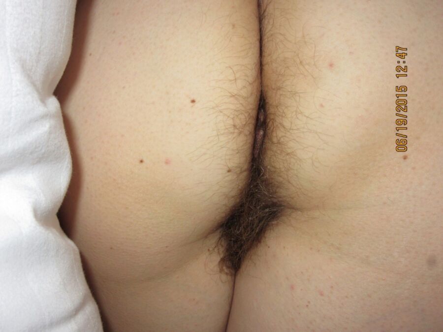 Free porn pics of My wifes hairy ass. 5 of 12 pics