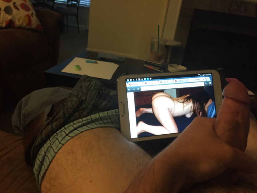 Free porn pics of My boyfriend jerking in front of me (to other women...so hot!) 3 of 6 pics