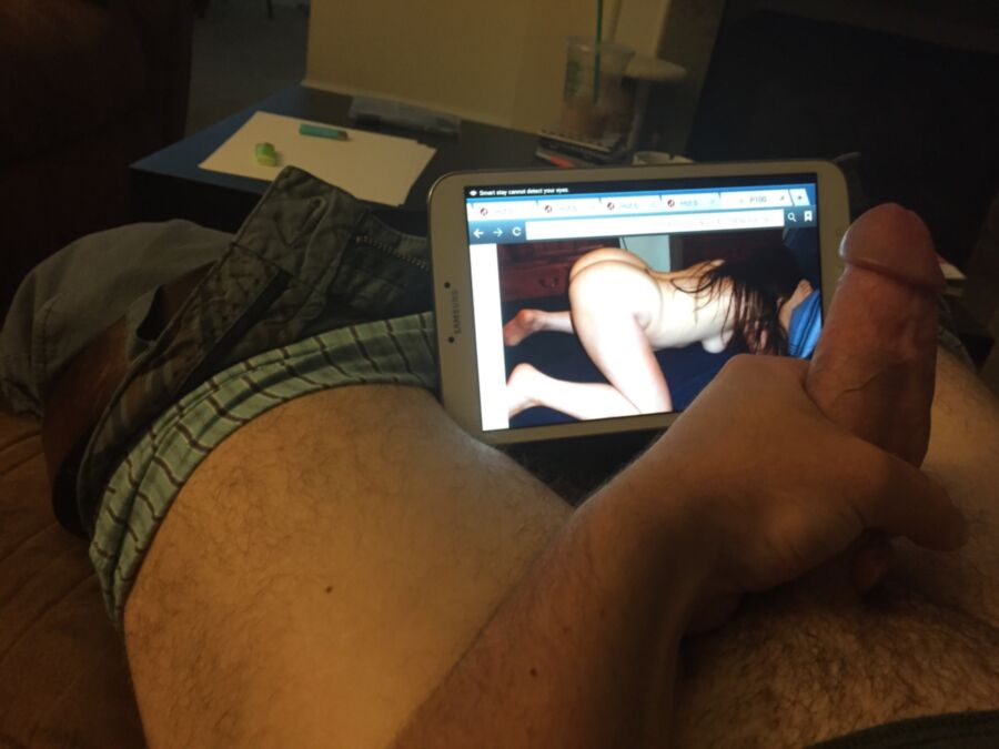 Free porn pics of My boyfriend jerking in front of me (to other women...so hot!) 1 of 6 pics