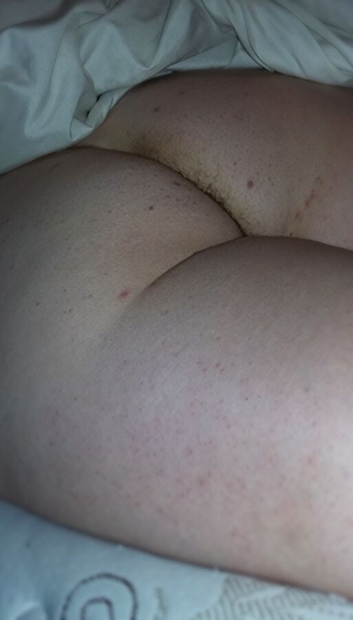 Free porn pics of My wife naked fat white ass, asscrack hair spilling out, thick m 24 of 44 pics