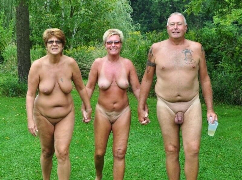 Voyeuy Senior Naked Couple Outdoor