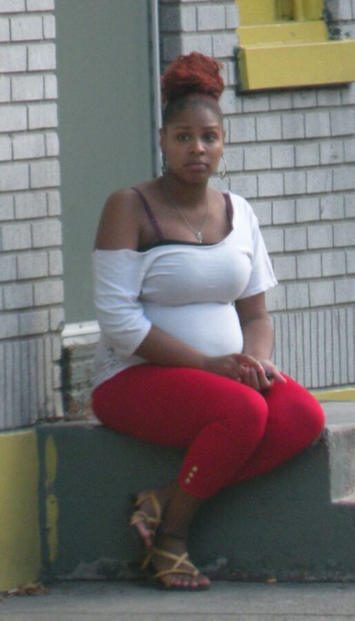 Free porn pics of Pregnant Chubby Ebony Black Girl NICE TIGHT OUTFIT  3 of 14 pics