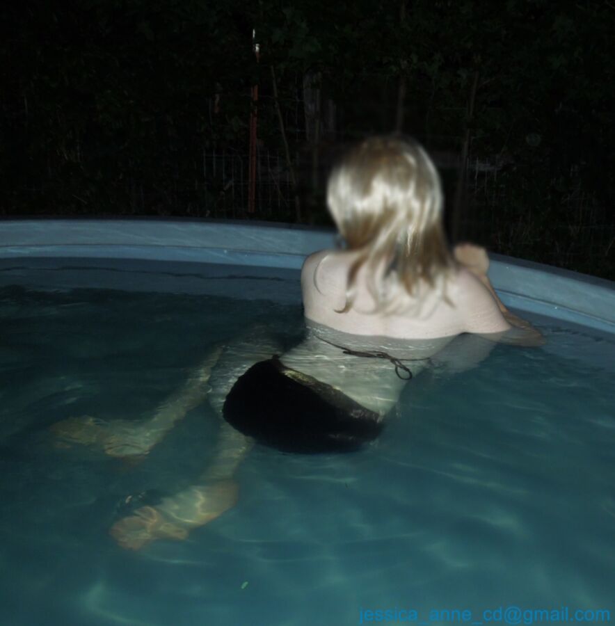 Free porn pics of Nightime dip in the pool 4 of 23 pics