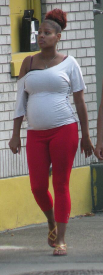 Free porn pics of Pregnant Chubby Ebony Black Girl NICE TIGHT OUTFIT  7 of 14 pics