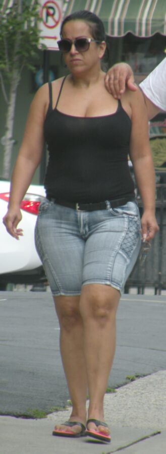 Free porn pics of Super Chubby Latina FAT LEGS Big Hips and TIGHT JEANS 2 of 6 pics