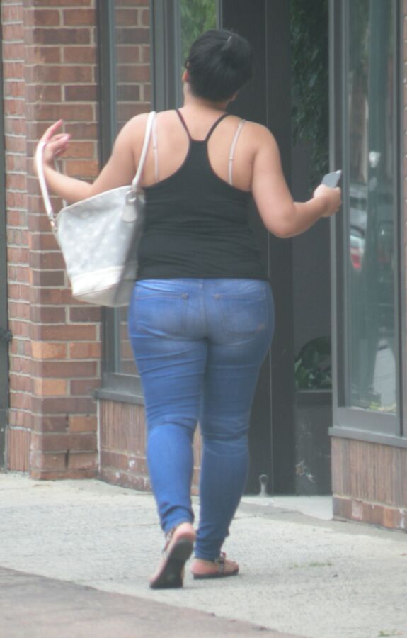 Pics of shaved labia cunt pussy Chubby in tight pants