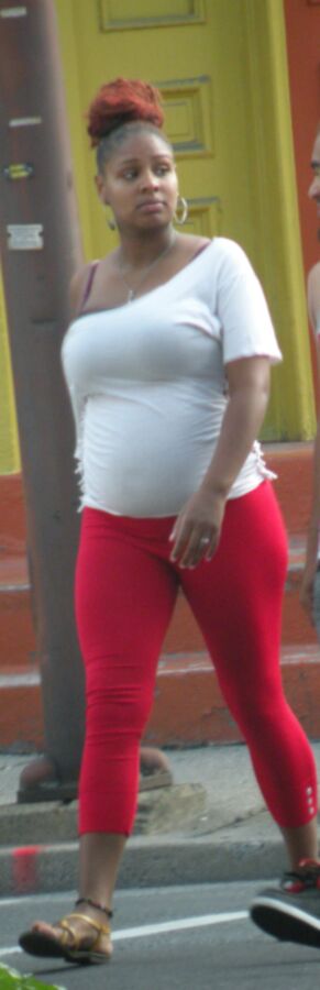 Free porn pics of Pregnant Chubby Ebony Black Girl NICE TIGHT OUTFIT  11 of 14 pics