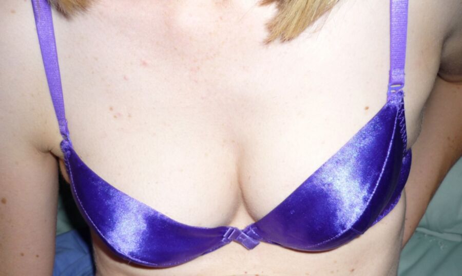 Free porn pics of Shiny purple bra Popped 10 of 12 pics