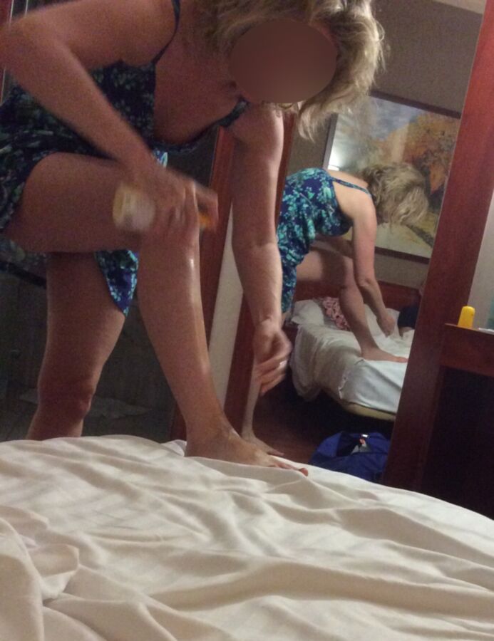 Free porn pics of Mature Blonde Unaware in Hotel Room 14 of 14 pics