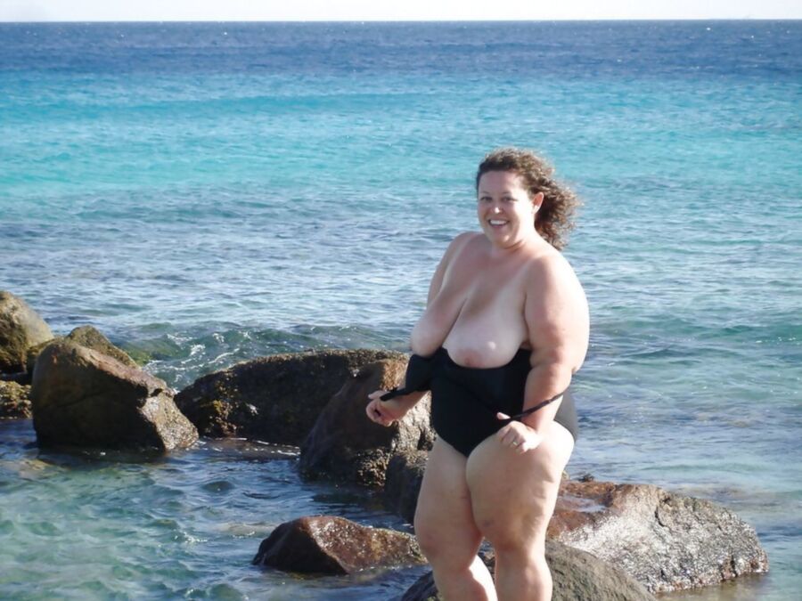 Free porn pics of  BBW Wife exposed on the beach 14 of 107 pics