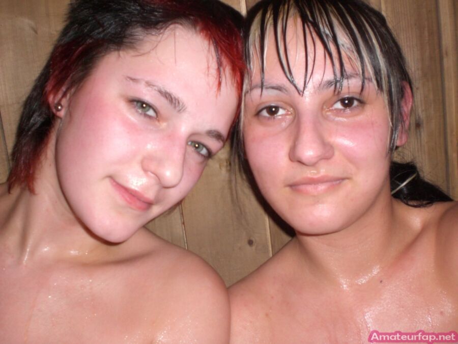 Free porn pics of Three Horny Lesbians At The Sauna 24 of 40 pics