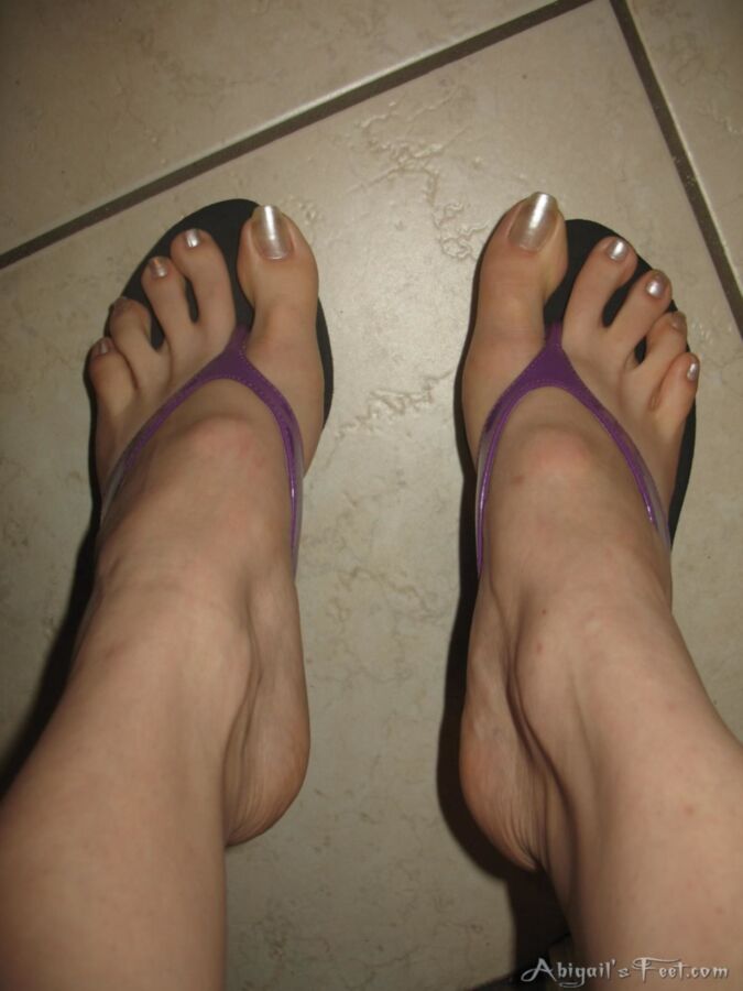 Free porn pics of Abigail - Long Toenails / High Heel Thongs 10 of 16 pics