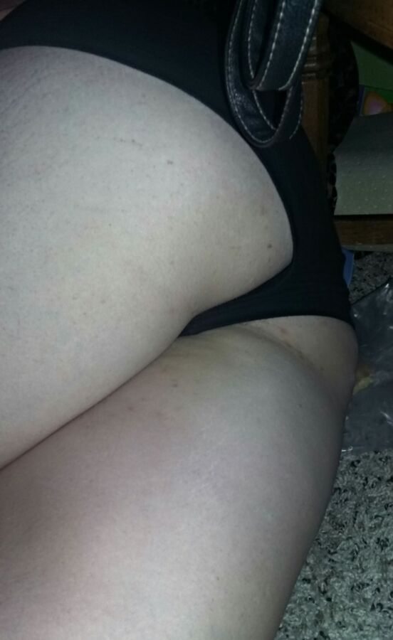 Free porn pics of My wife ass and crotch in bootyshorts, pussy hair spilling out  5 of 25 pics
