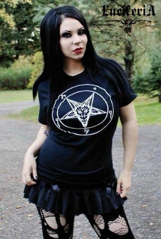 Naked Satanic Goth Girl