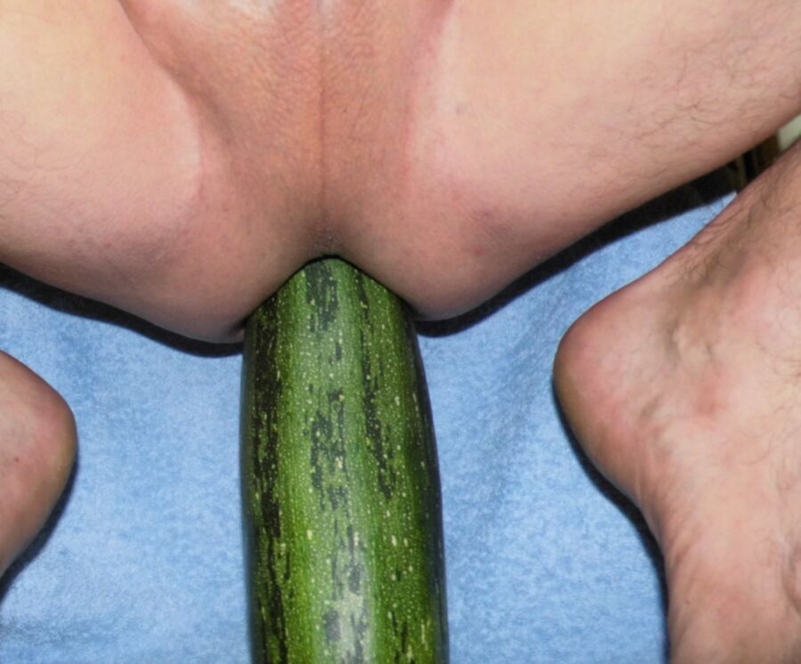 Free porn pics of Large zucchini in my ass (deep penetration) !!! 9 of 40 pics