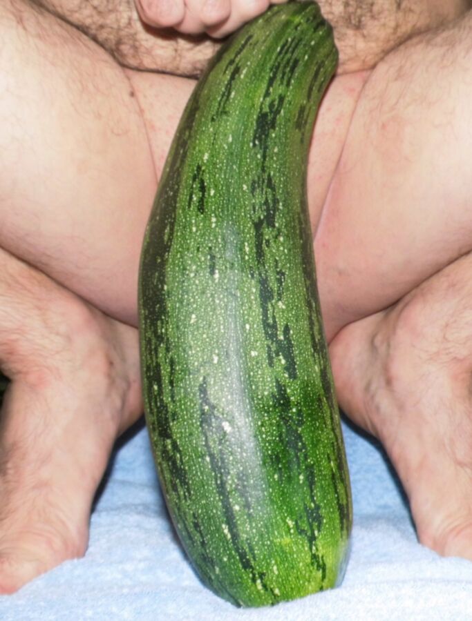 Free porn pics of Large zucchini in my ass (deep penetration) !!! 5 of 40 pics