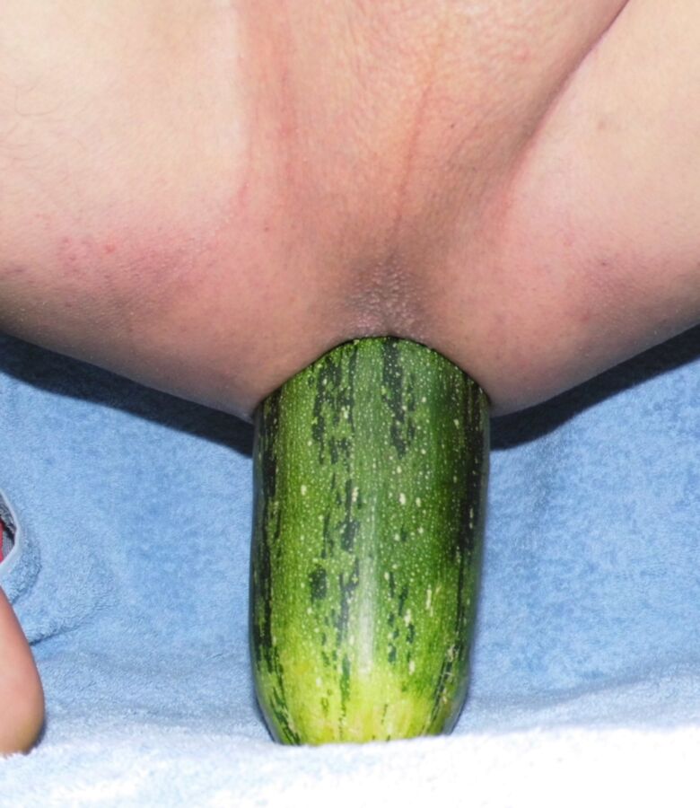 Free porn pics of Large zucchini in my ass (deep penetration) !!! 17 of 40 pics