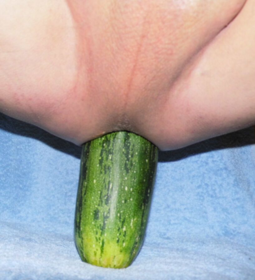 Free porn pics of Large zucchini in my ass (deep penetration) !!! 20 of 40 pics