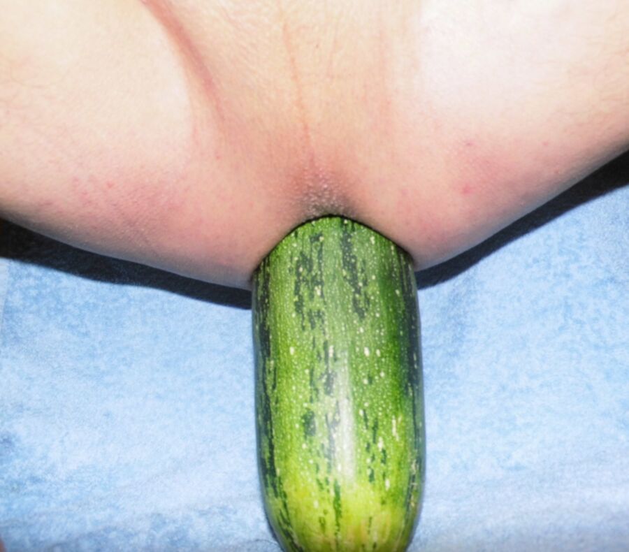 Free porn pics of Large zucchini in my ass (deep penetration) !!! 16 of 40 pics