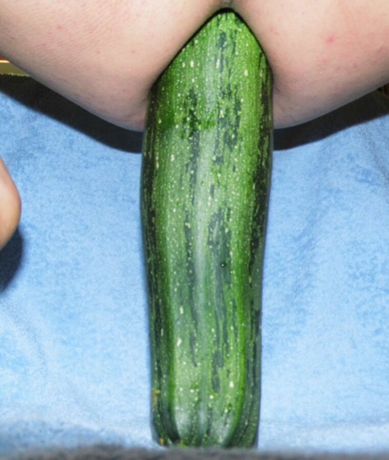 Free porn pics of Large zucchini in my ass (deep penetration) !!! 21 of 40 pics