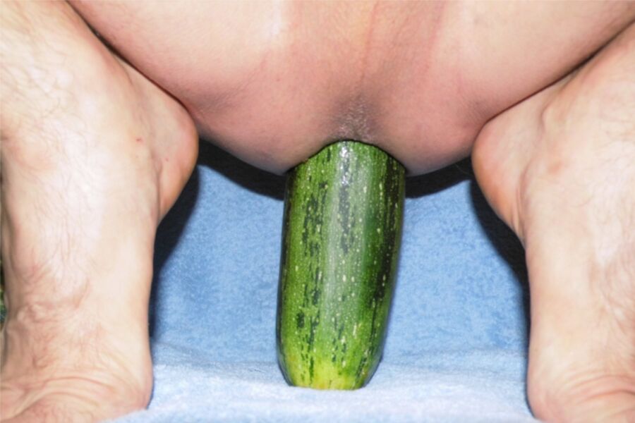 Free porn pics of Large zucchini in my ass (deep penetration) !!! 19 of 40 pics