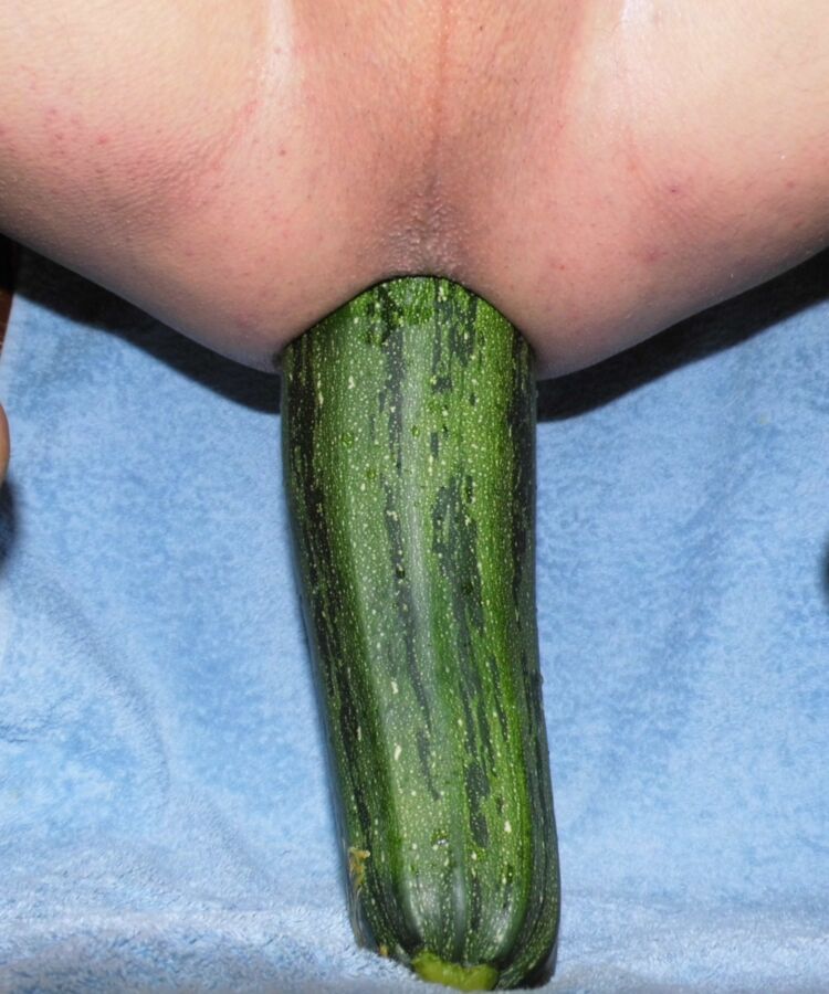 Free porn pics of Large zucchini in my ass (deep penetration) !!! 22 of 40 pics