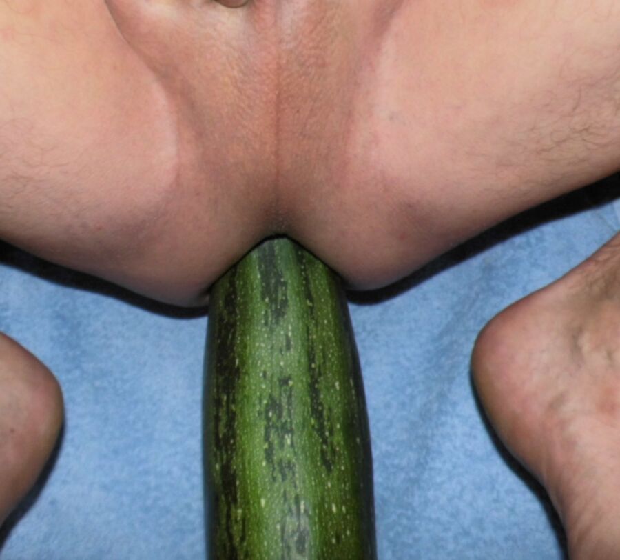 Free porn pics of Large zucchini in my ass (deep penetration) !!! 8 of 40 pics