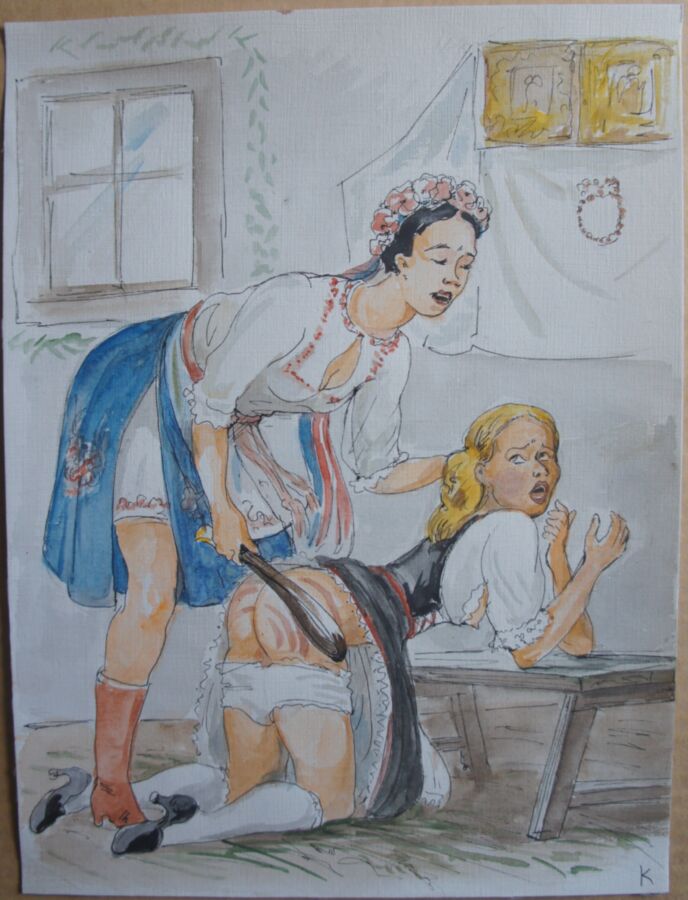 Free porn pics of Spanking paintings 12 of 32 pics