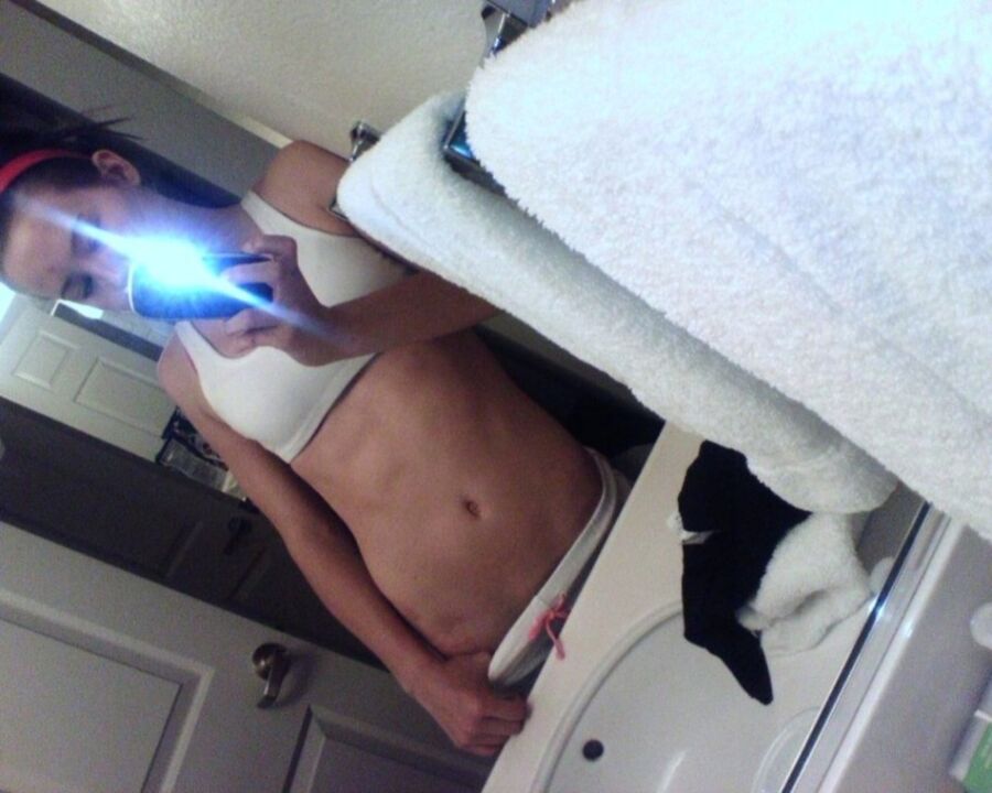 Free porn pics of Bathroom Brunette Selfies 16 of 32 pics