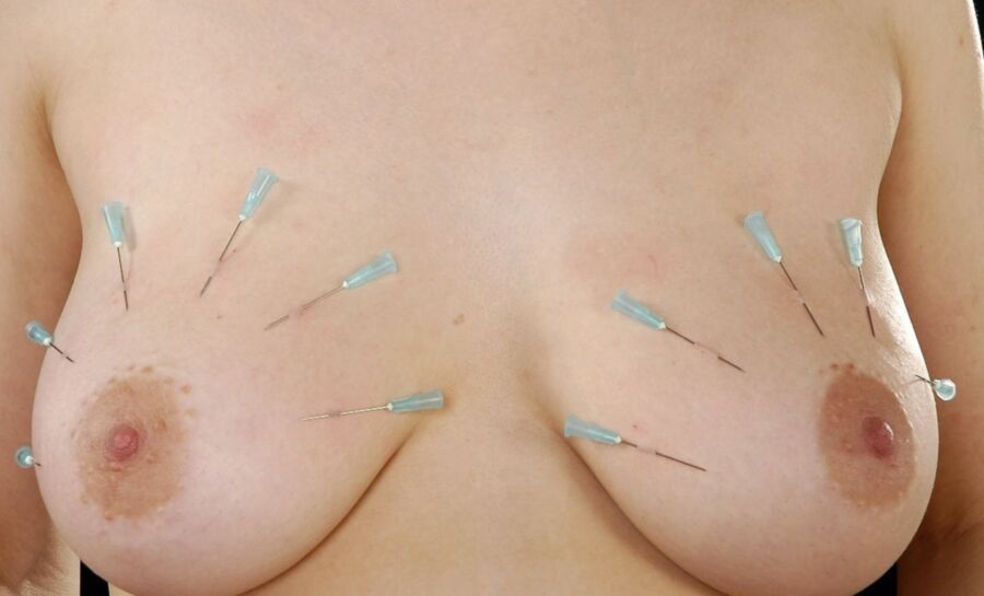 Free porn pics of Needles in big tits - selftorture 18 of 21 pics