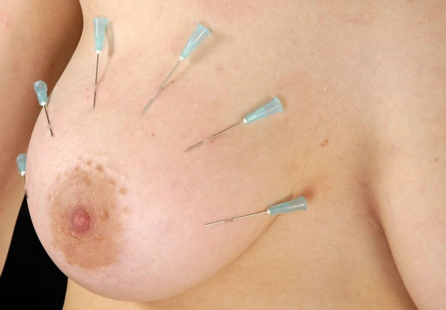 Free porn pics of Needles in big tits - selftorture 10 of 21 pics