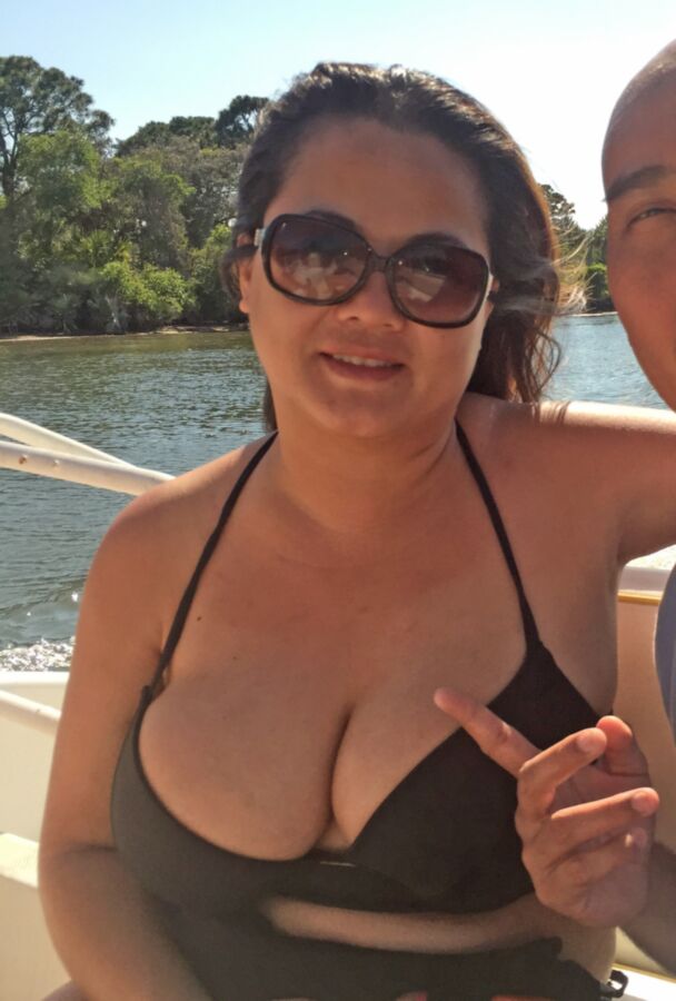 Free porn pics of Amy is a short, chubby Asian with huge tits 24 of 101 pics