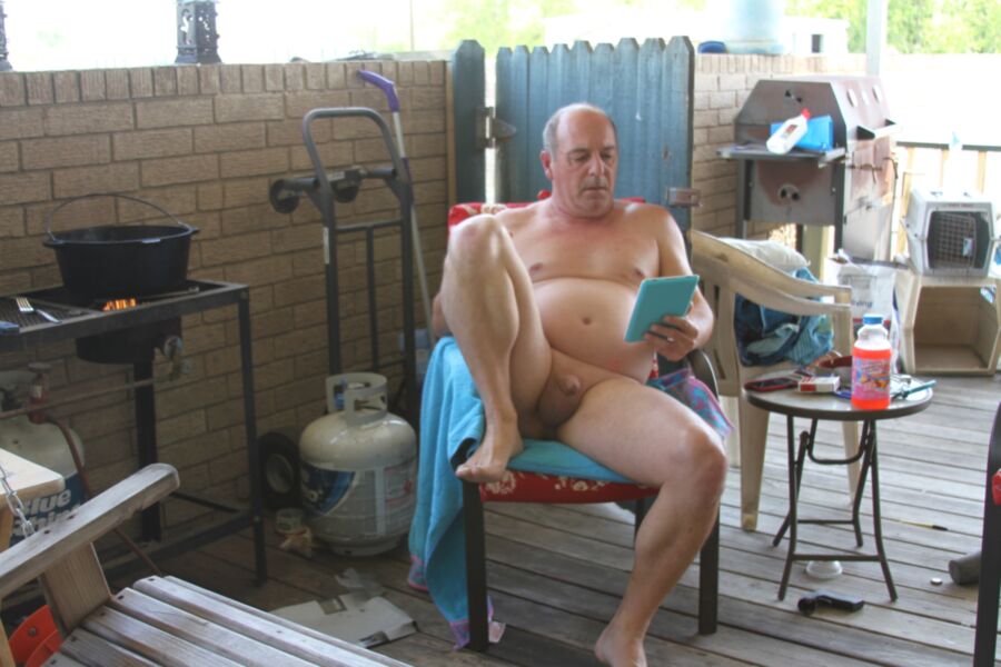 Free porn pics of Reading On The Porch Naked 11 of 19 pics