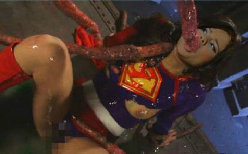 Free porn pics of Selena Gomez as superheroine supergirl in tentacle trouble 2 of 2 pics