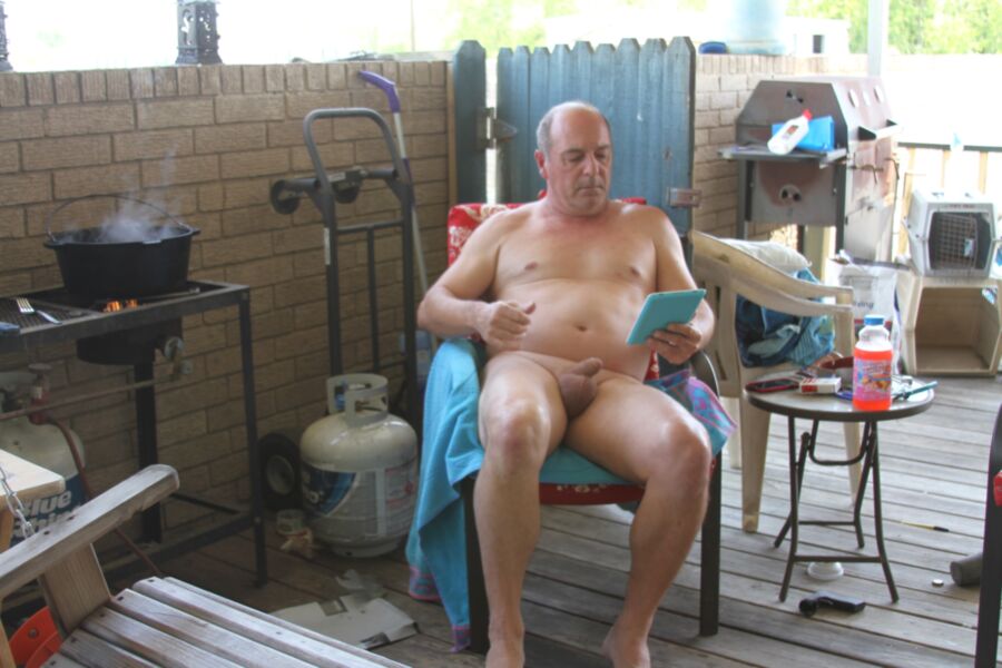 Free porn pics of Reading On The Porch Naked 17 of 19 pics