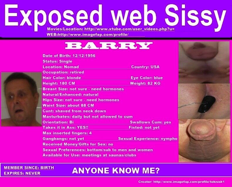 Free porn pics of Barry sissy badges 12 of 25 pics