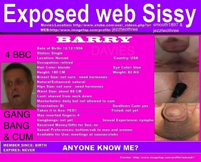 Free porn pics of Barry sissy badges 14 of 25 pics
