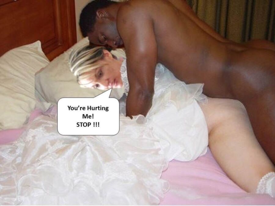 Free porn pics of White Bride Gina Forced To Have Interracial Sex On Her Wedding D 7 of 22 pics