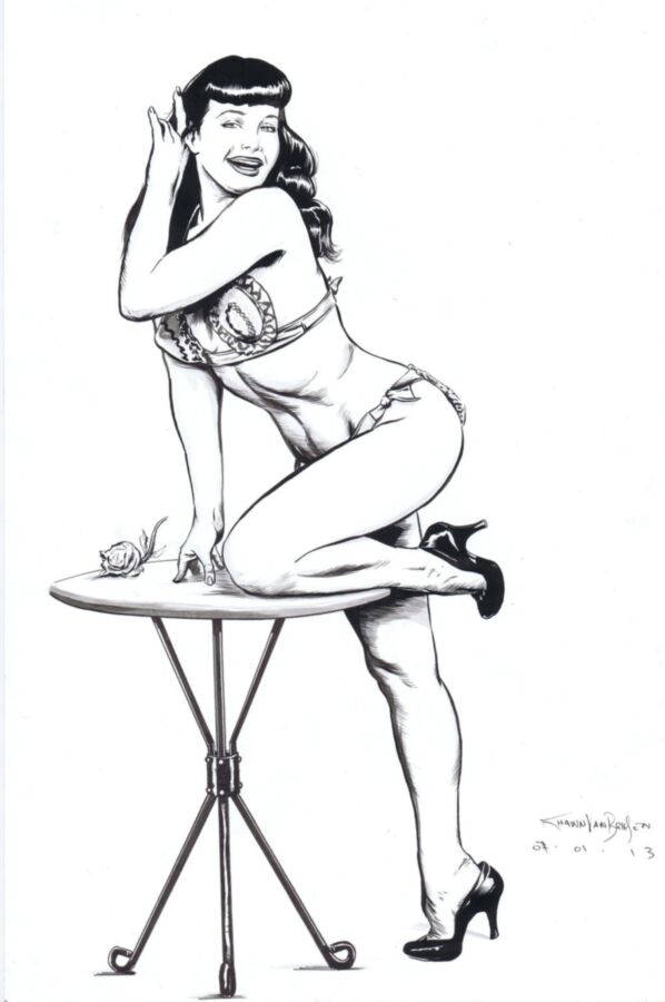 Free porn pics of Bettie Page Art 10 of 87 pics