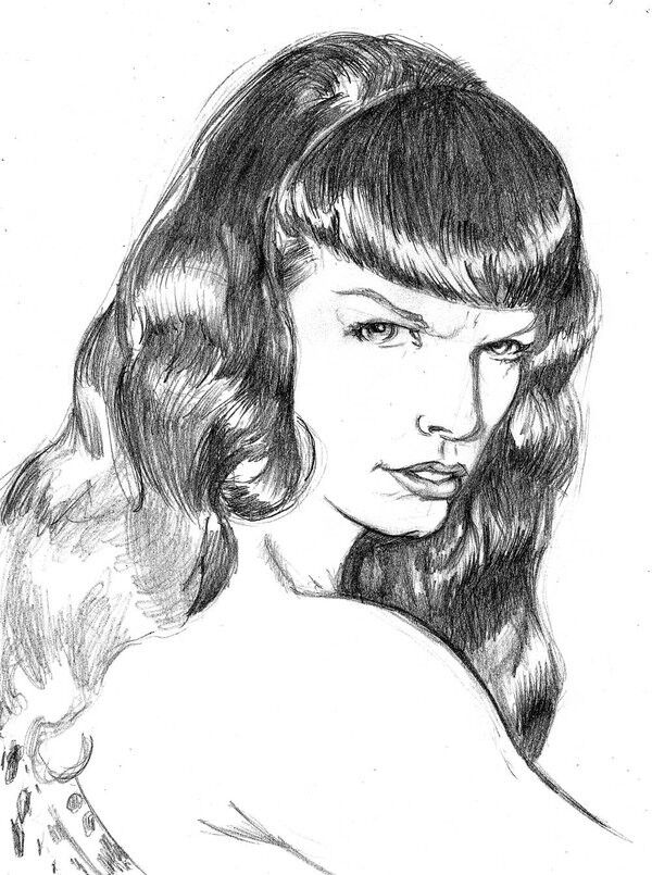 Free porn pics of Bettie Page Art 5 of 87 pics