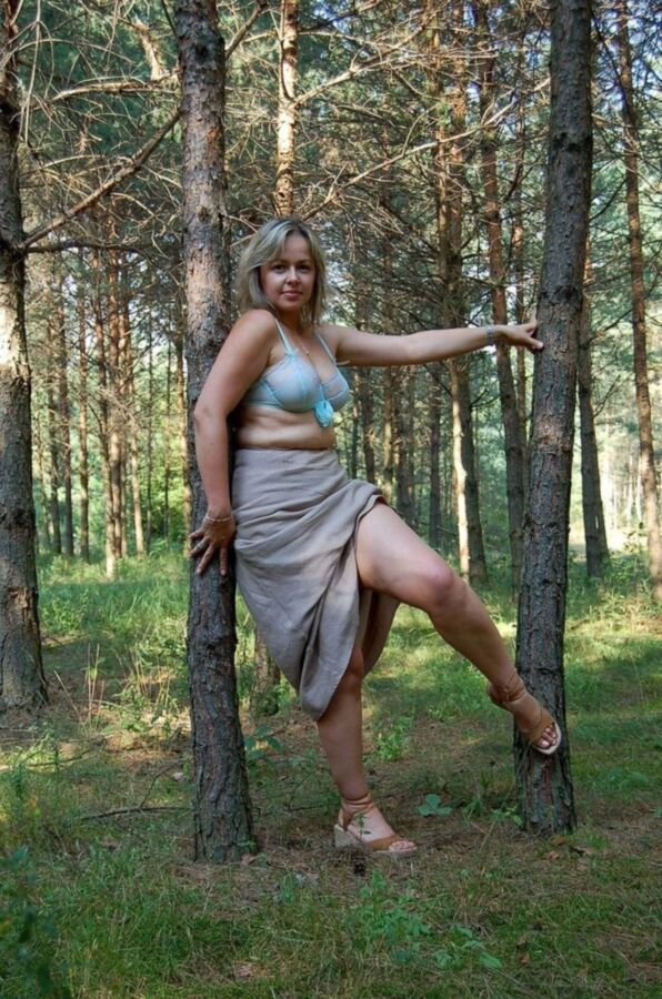 Free porn pics of Chubby Mature Strips in the Woods 16 of 64 pics