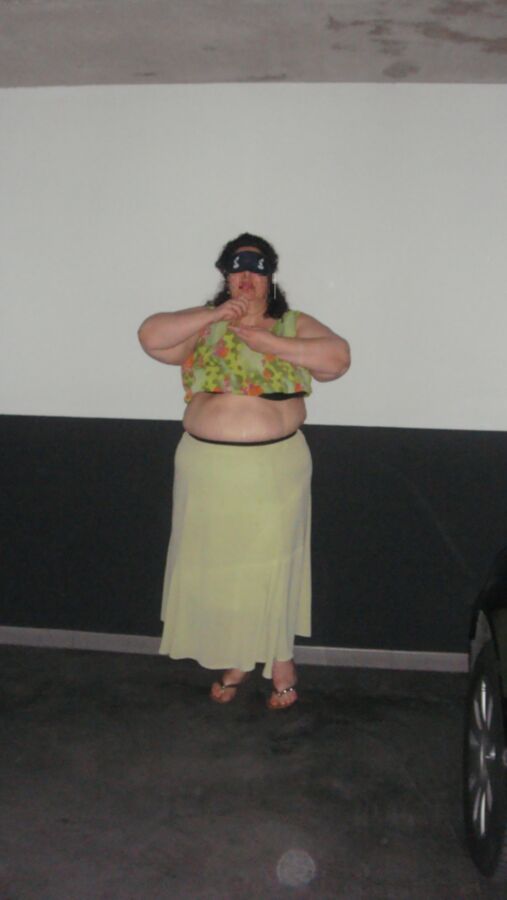 Free porn pics of My submissive BBW blindfolded is forced to strip in a garage 3 of 27 pics