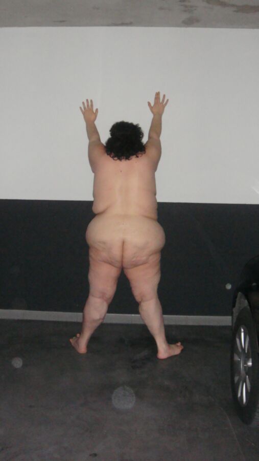 Free porn pics of My submissive BBW blindfolded is forced to strip in a garage 22 of 27 pics