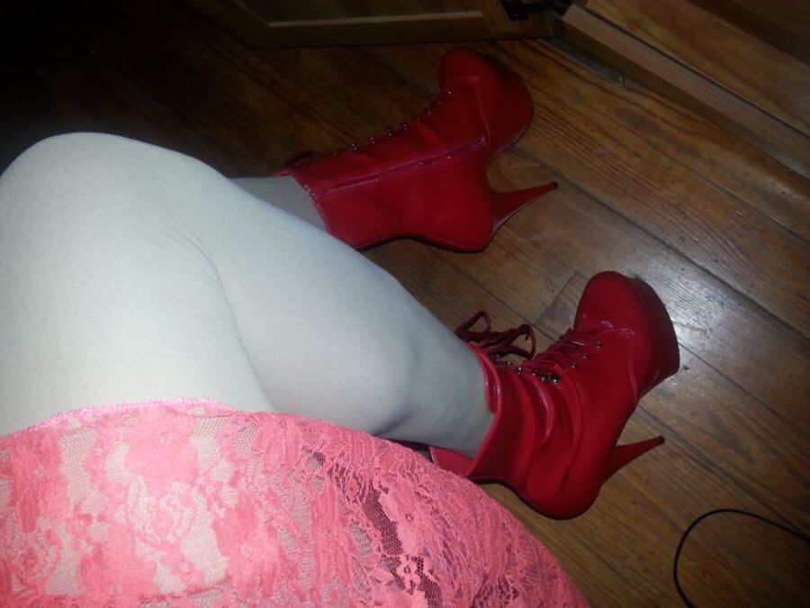 Free porn pics of Macey Red Boots 2 of 8 pics