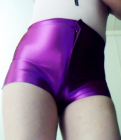 Free porn pics of my new sexy disco shorts 7 of 17 pics