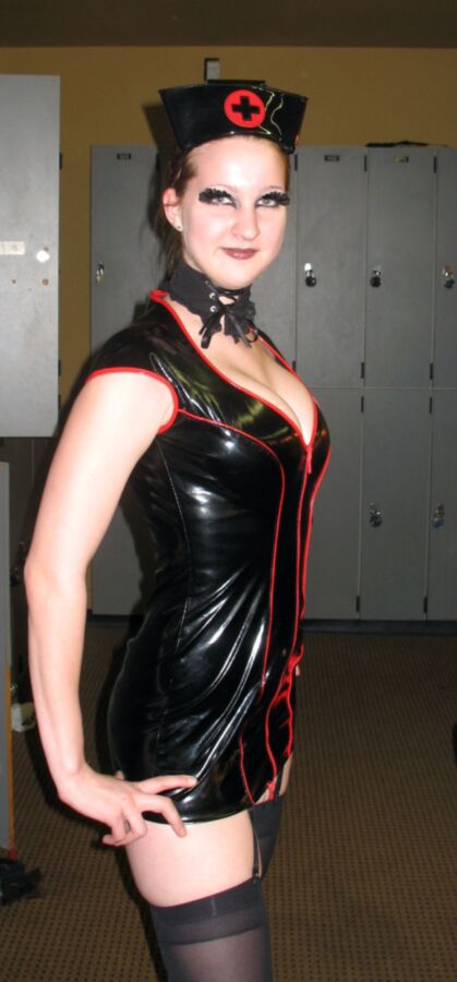 Free porn pics of Nurses in black pvc outfits 18 of 36 pics