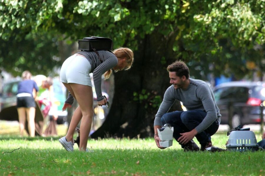 Free porn pics of Margot Robbie - Short Shorts in London Park 15 of 22 pics
