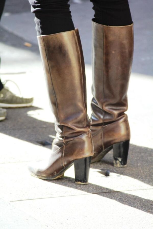 Free porn pics of Nice street shot with sexy boots 4 of 8 pics