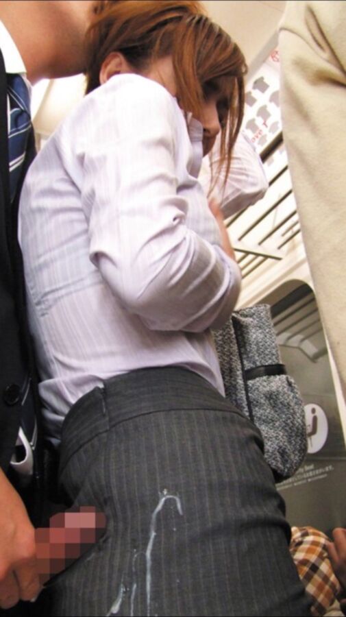 Free porn pics of Groping in Japanese train 14 of 17 pics